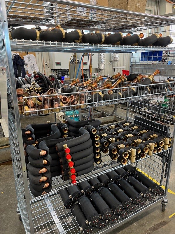 Měděné díly pro tepelná čerpadla